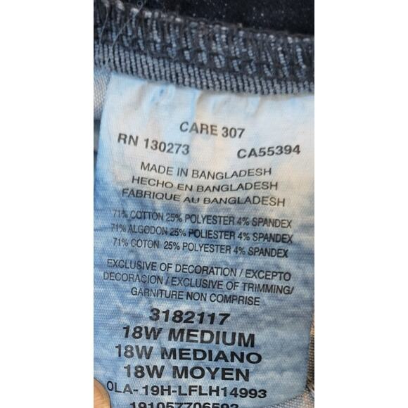 Lee Sculpting Slim Fit Slim Skinny Leg Pullon Jeans Womens 18W Mid Rise - Picture 10 of 11